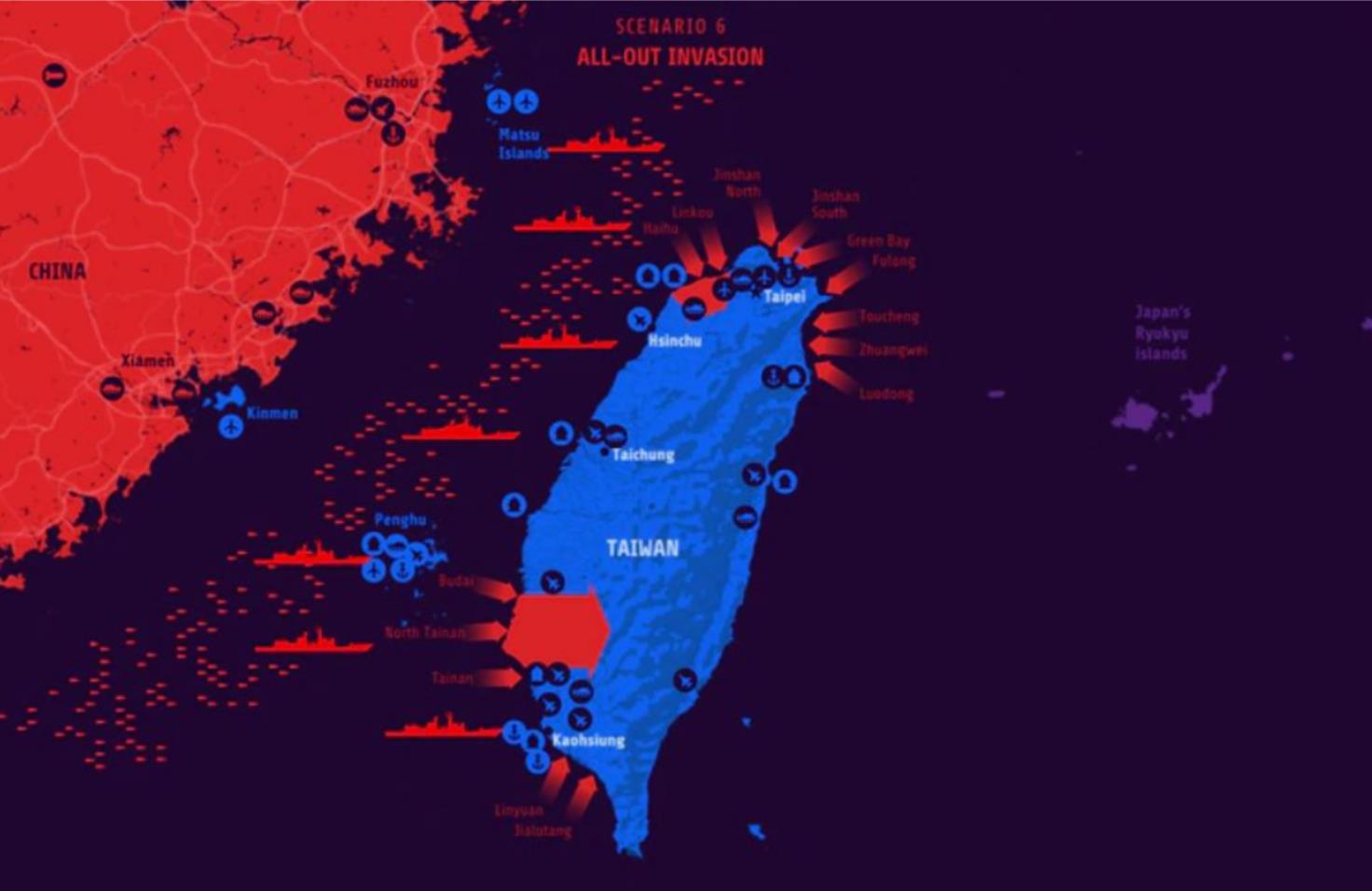 路透社推演大陆发动台海之战的六种可能模式